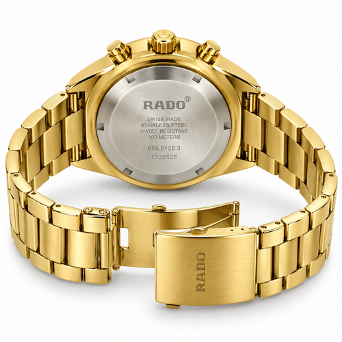 RADO Gold Chronograph Black Dial Men’s Watch