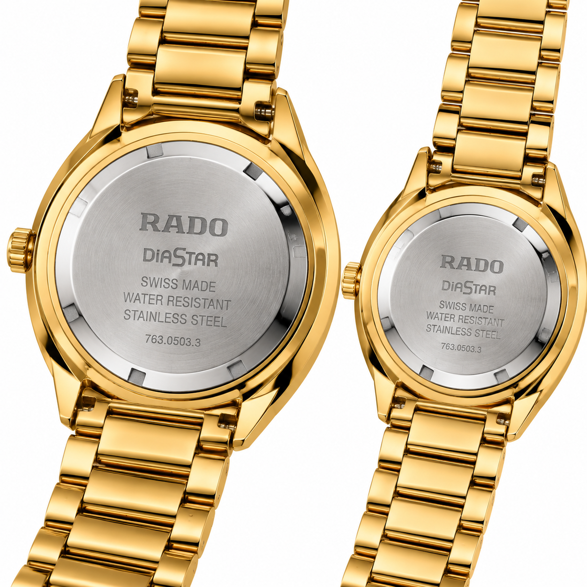 RADO DiaStar His & Hers Gold Watch Set – Luxury Matching Couple Watches