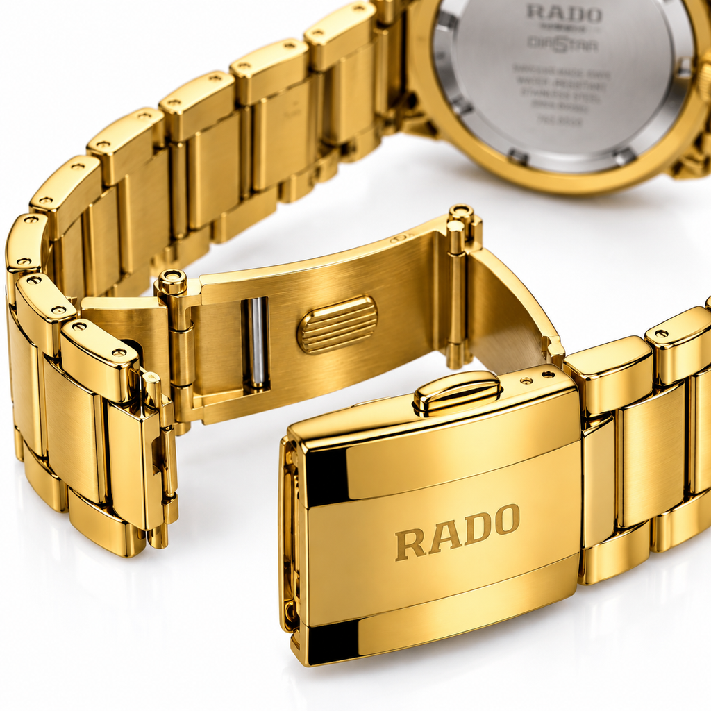RADO DiaStar His & Hers Gold Watch Set – Luxury Matching Couple Watches